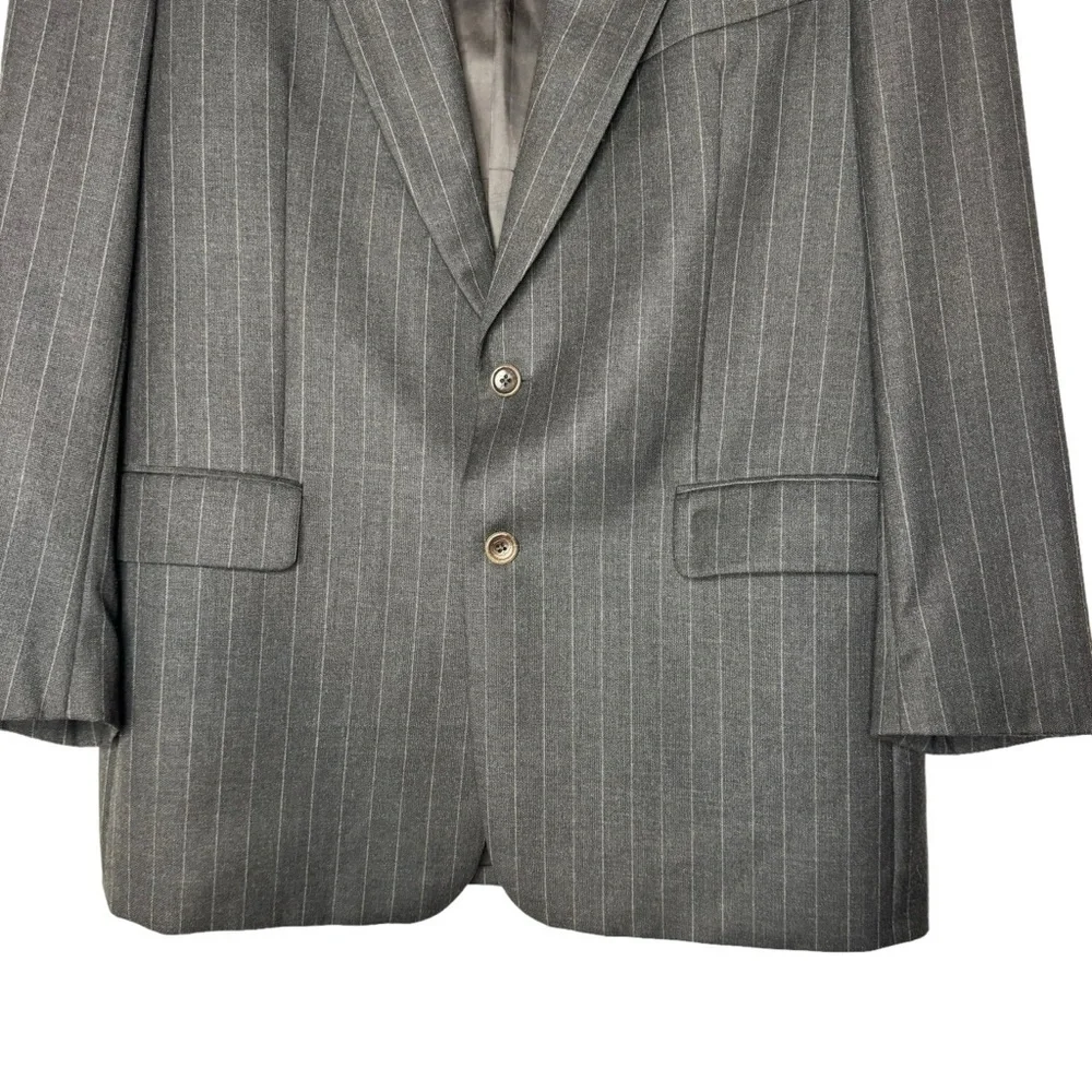 Hugo Boss Appolon Akropolis Wool Striped Grey Sports Jacket Blazer‎ 42L